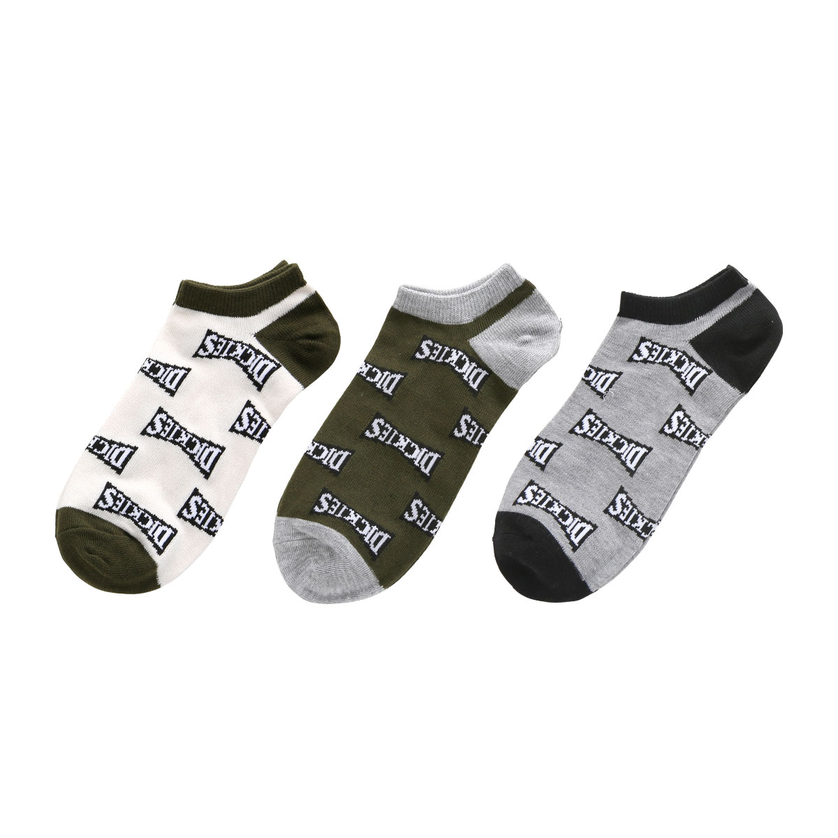 ディッキーズ Dickies アンクル丈 3Pソックス 3足組 メンズ(Set3-25-27cm)