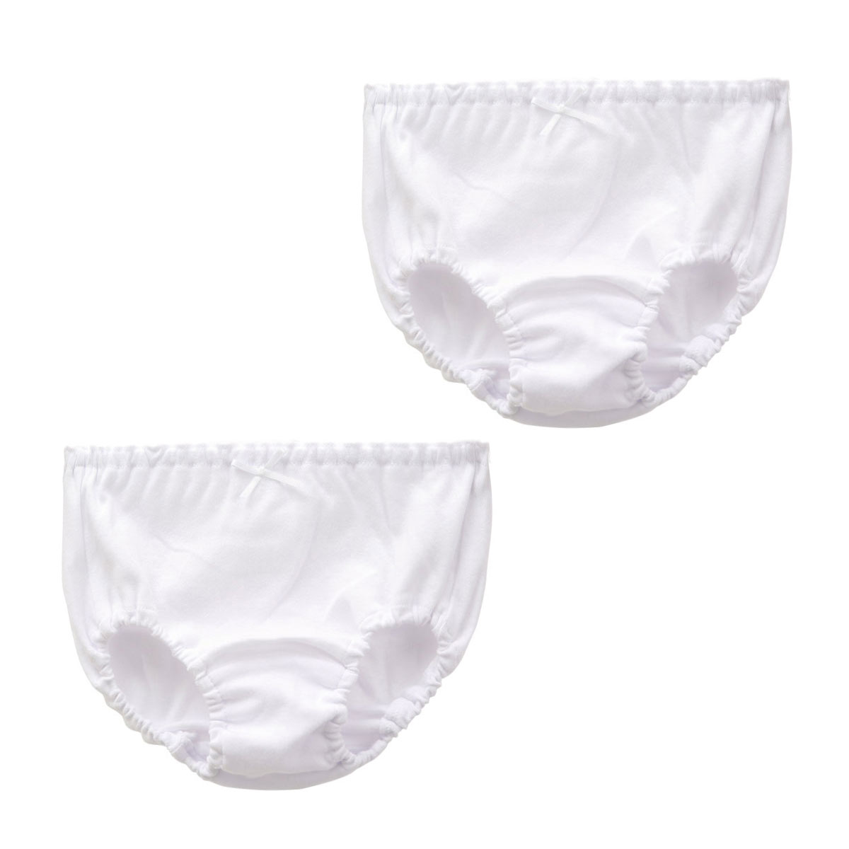 ガロー Garau GIRLS SHORTS ショーツ 2枚セット キッズ ジュニア 女の子 綿100％ 白 黒 100 110 120 130 140 150 160 165(WH-ホワイト-100)