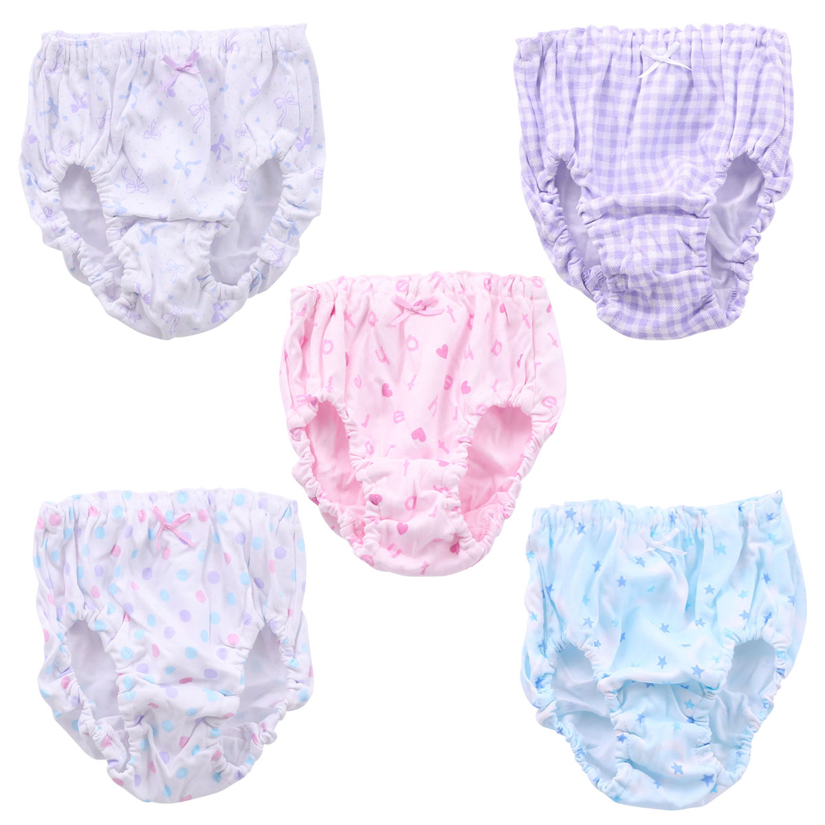ガロー Garau GIRLS SHORTS ショーツ 5枚セット キッズ ジュニア 女の子 綿100％ 130 140 150 160 165(Set-130)