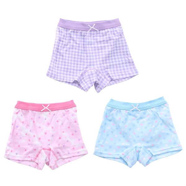 ガロー Garau GIRLS SHORTS ボクサー 一分丈 ショーツ 3枚組 綿100％ キッズ ジュニア 女の子