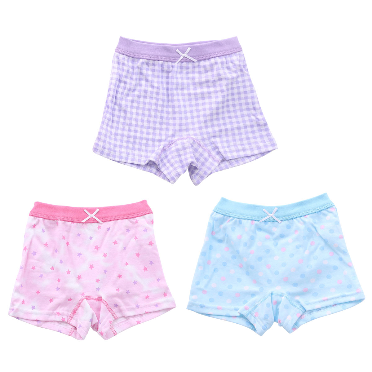 ガロー Garau GIRLS SHORTS ボクサー 一分丈 ショーツ 3枚組 綿100％ キッズ ジュニア 女の子(Set-100)