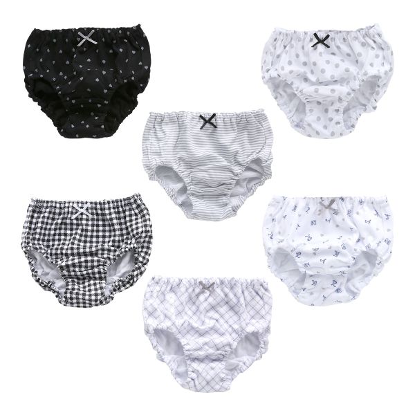 ガロー Garau ショーツ キッズ ジュニア 女の子 6枚セット 綿100％ モノトーン調 130 140 150 160 165