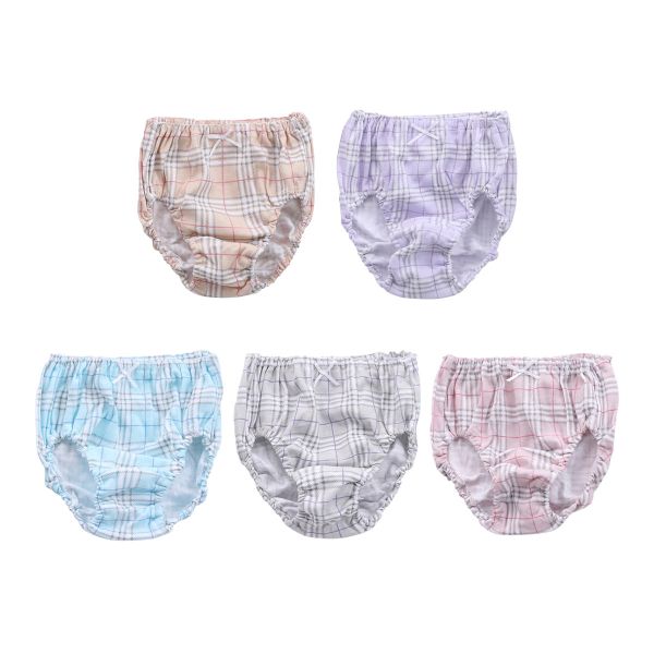 ガロー Garau キッズ ジュニア ショーツ 5枚セット 女の子 女児 ガールズ 綿100％ チェック柄 130 140 150 160 165