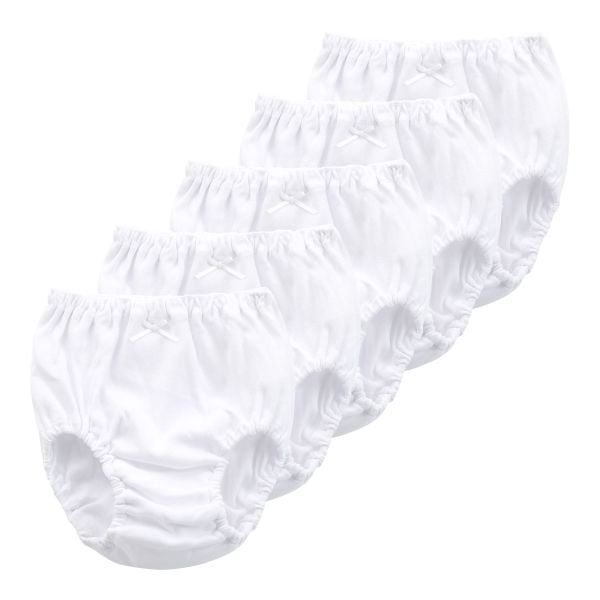 ガロー Garau ショーツ キッズ ジュニア 女の子 5枚セット 綿100％ 無地 ホワイト 白 100 110 120 130 140 150 160 165