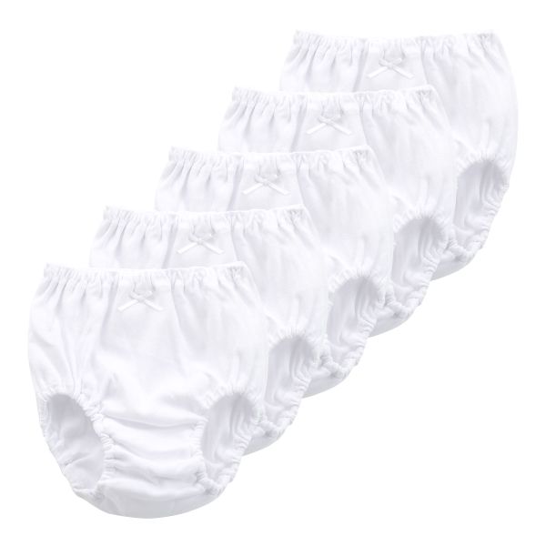 ガロー Garau ショーツ キッズ ジュニア 女の子 5枚セット 綿100％ 無地 ホワイト 白 100 110 120 130 140 150 160 165