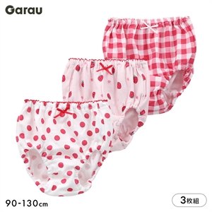 ガロー 女の子 ショーツ 3枚セット 綿100％ キッズ ジュニア 綿100％ 女子 女児 保育園 Garau 下着