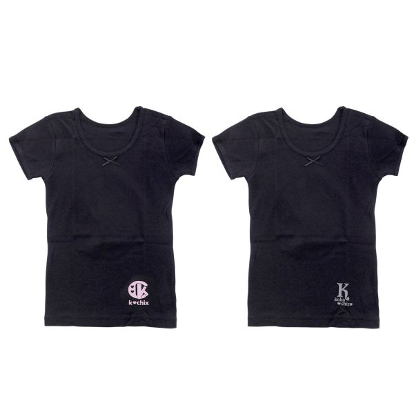 ガロー Garau 胸2重 半袖 シャツ インナー キッズ ジュニア 女の子 2枚セット 綿100％ 吸水速乾