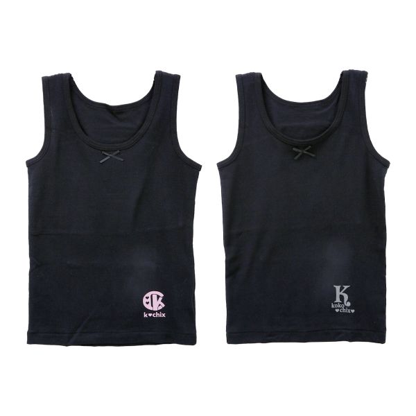 ガロー Garau 胸2重 タンクトップ インナー キッズ ジュニア 女の子 2枚セット 綿100％ 吸水速乾