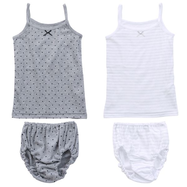 ガロー Garau キッズ ジュニア 胸二重 キャミソール ショーツ インナー 女の子 上下 2組 セット 130 140 150 160 165