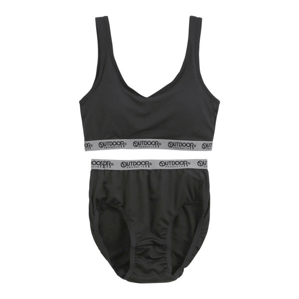 アウトドアプロダクツ OUTDOOR PRODUCTS ハーフトップ モールドカップ付き ショーツ 上下セット キッズ ジュニア 女の子