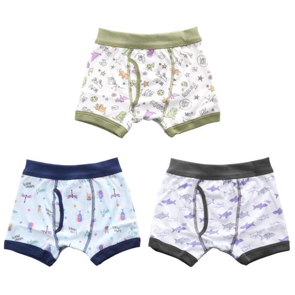 ガロー Garau ボクサーパンツ キッズ ジュニア 男の子 前あき 3枚セット 綿100％ 100 110 120 130 140