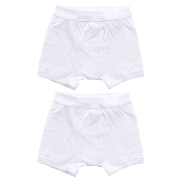 ガロー Garau ボクサーパンツ キッズ ジュニア 男の子 綿100％ 前開き 2枚セット 無地 白 100 110 120 130 140 150 160 170