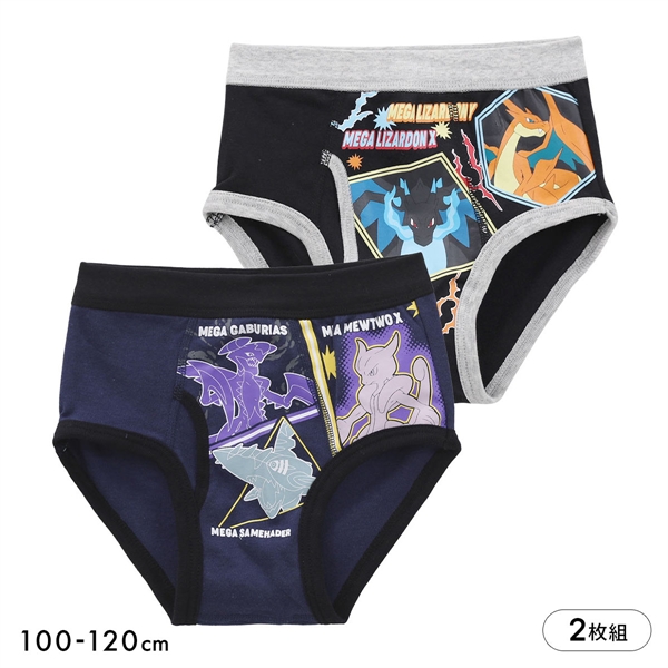 ポケットモンスター 男児 ブリーフ 2枚セット 綿100％ 男の子 キッズ ジュニア パンツ 110 120 130 ポケモン pokemon