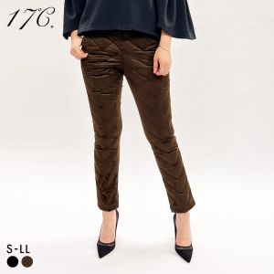 17℃ スエード調ダウンパンツ ボトムス テーパード レディース あったか 巾着付き 大きいサイズ