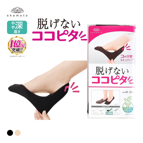 ココピタ KOKOPITA 脱げないココピタ フットカバー 3足組 やや深履き ソックス 靴下 21-23cm 23-25cm 24-26cm レディース