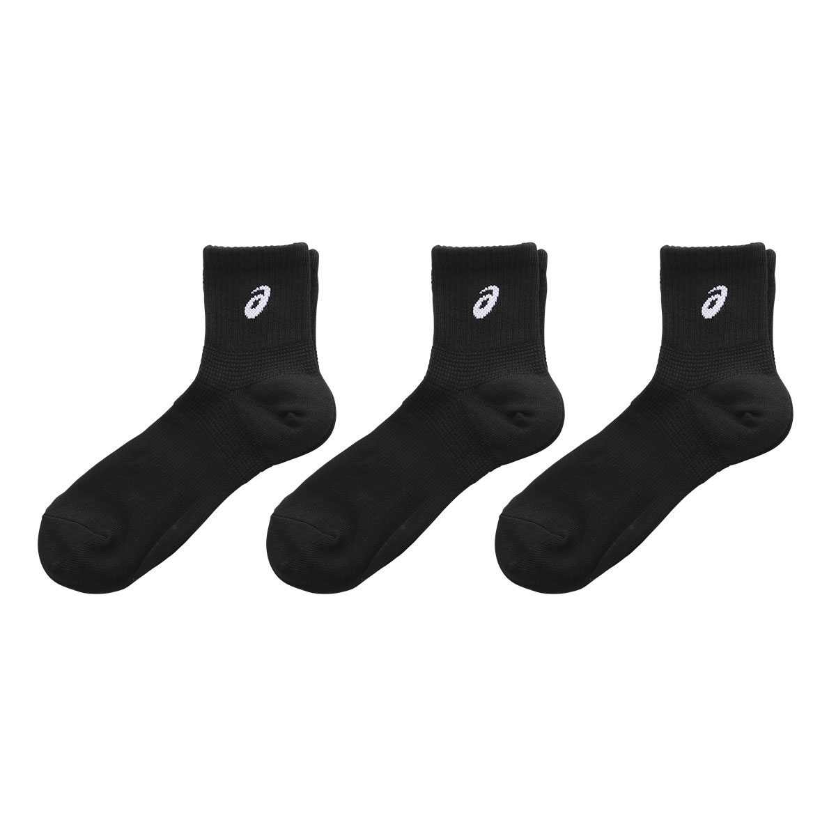 アシックス ASICS ソックス 靴下 ショート丈 3足組 白 黒 FIT TOUGH 抗菌防臭 スポーツ レディース 23-25cm(Set2-23-25cm)