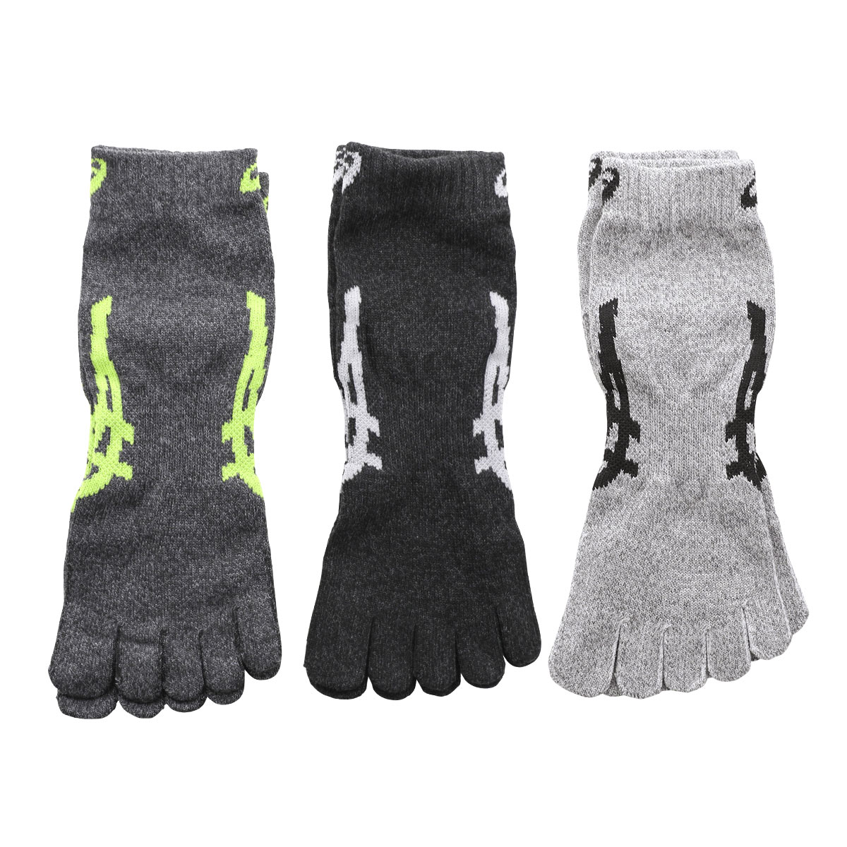 アシックス ASICS CLEAN DEO ソックス 靴下 5本指 スニーカー丈 消臭 3足組 メンズ 24-26cm 26-28cm(Set-24-26cm)