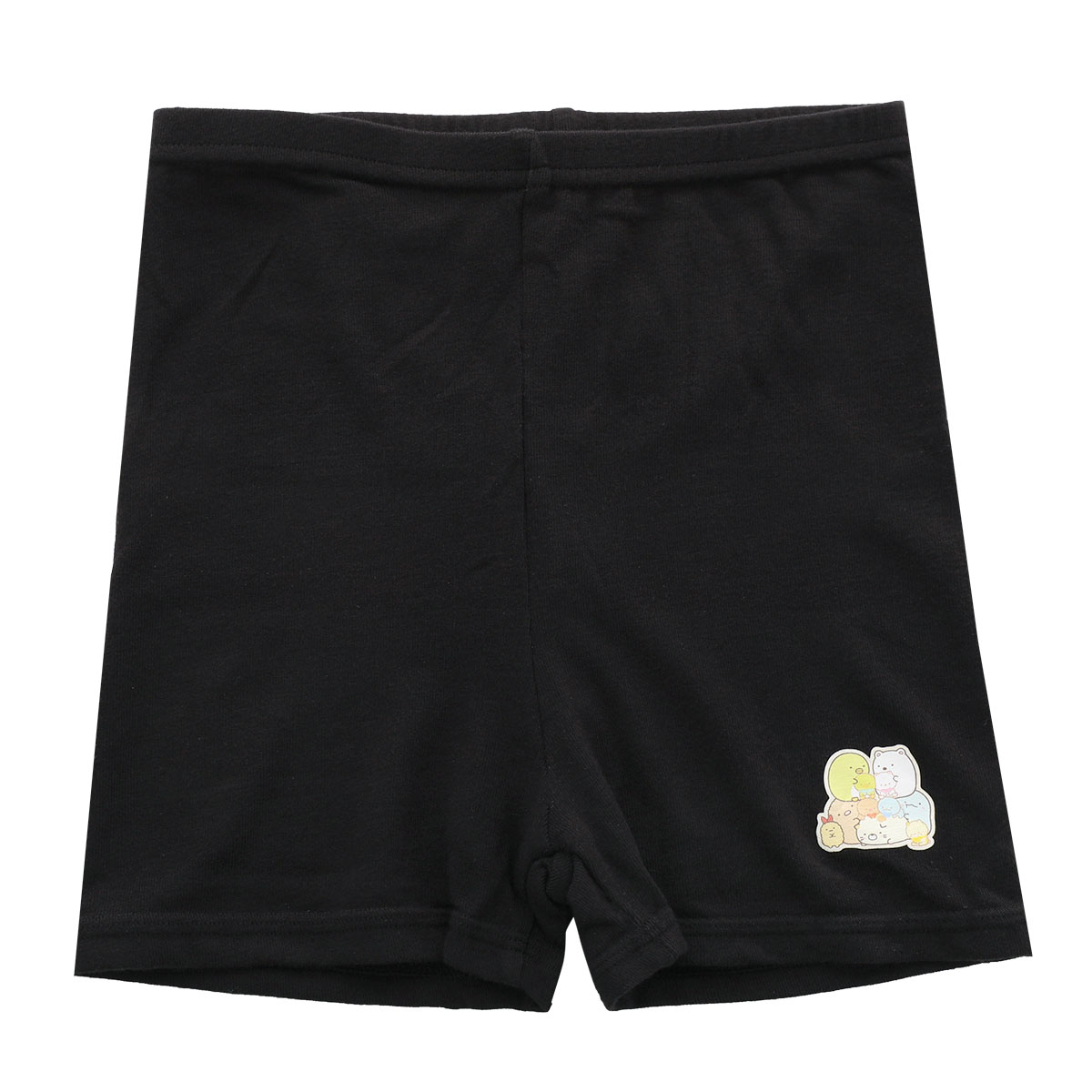 すみっこぐらし くろぱん KUROPAN オーバーパンツ インナースパッツ ショートタイプ 吸湿発熱 保温(BK-ブラック-105-125)