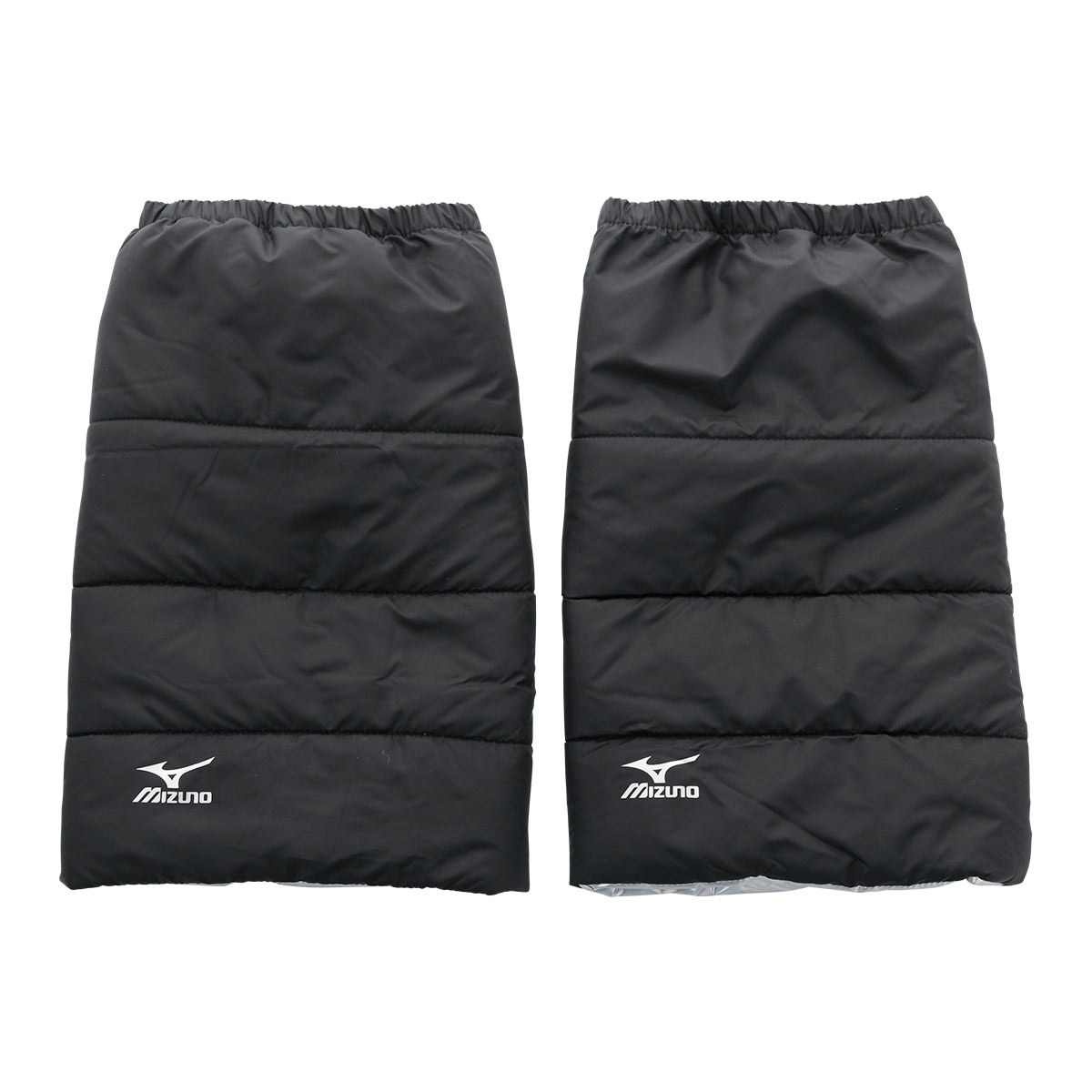 ミズノ MIZUNO ROOM レッグウォーマー 中綿タイプ あったか ロゴプリント メンズ(BK-ブラック-M-L)