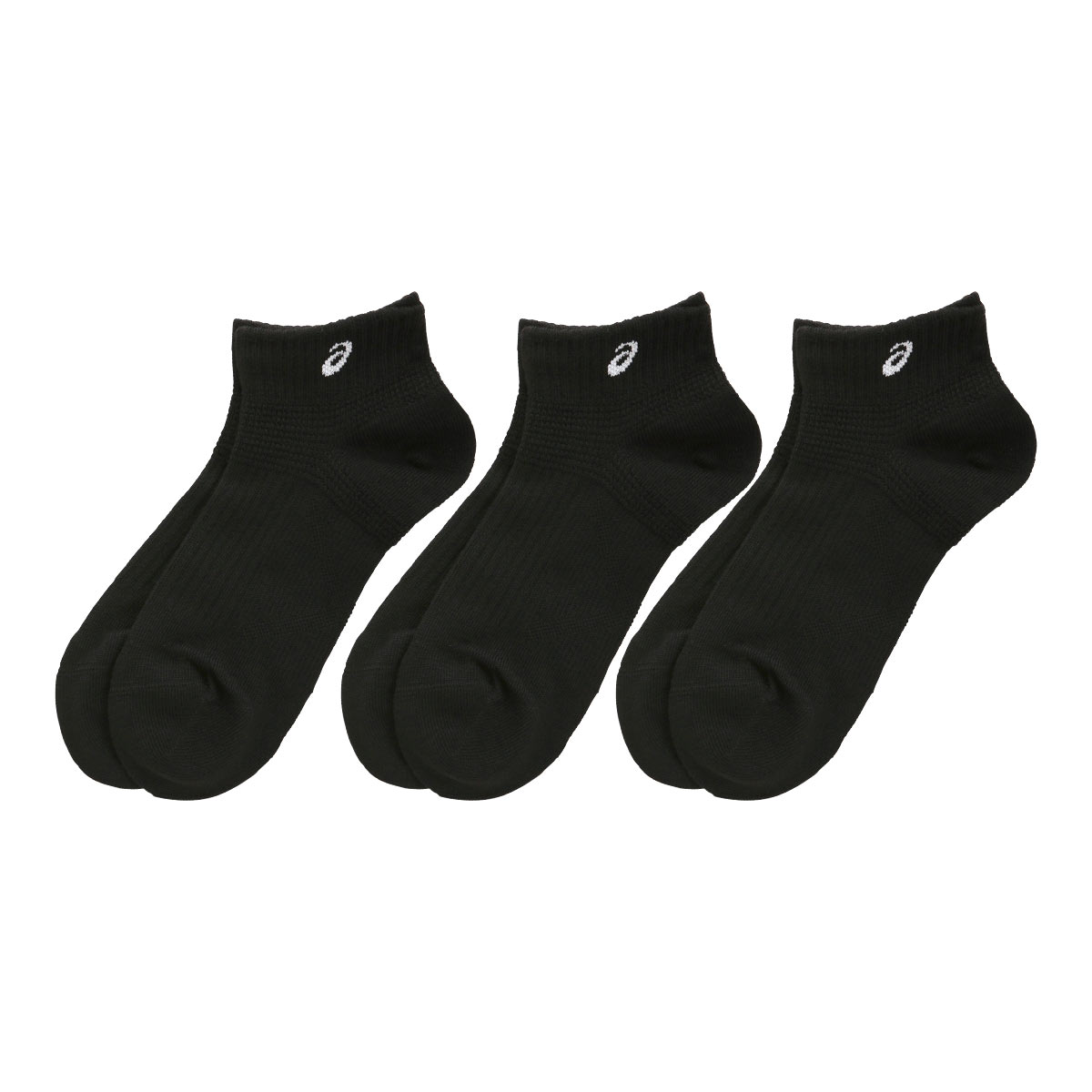 アシックス ASICS キッズ ソックス 靴下 スニーカー丈 3足組 抗菌防臭 ジュニア 白 黒 グレー 紺 スクール 21-23cm 23-25cm(BK-ブラック-21-23cm)