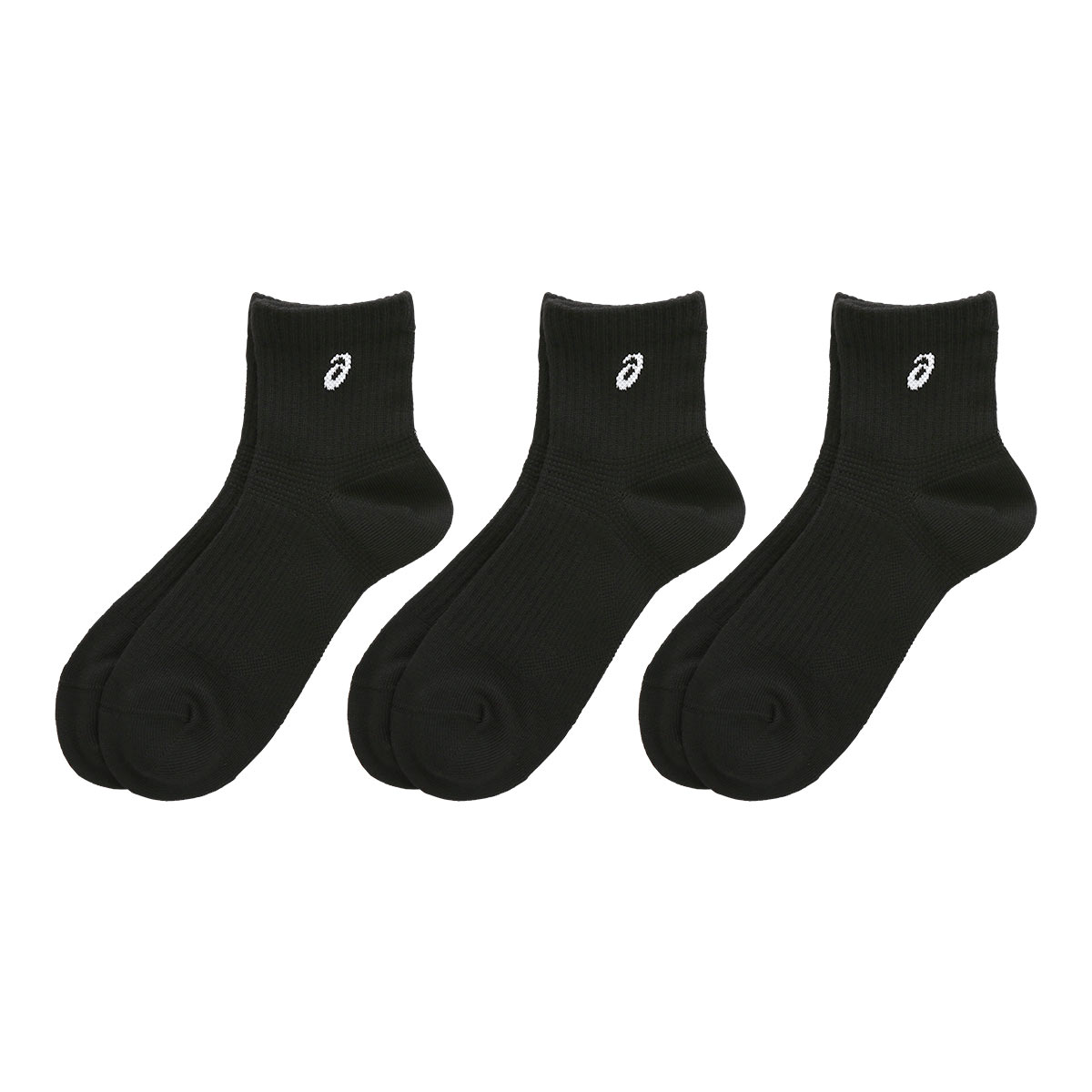 アシックス ASICS キッズ ソックス 靴下 ショート丈 3足組 抗菌防臭 ジュニア 白 黒 スクール 21-23cm 23-25cm(BK-ブラック-21-23cm)