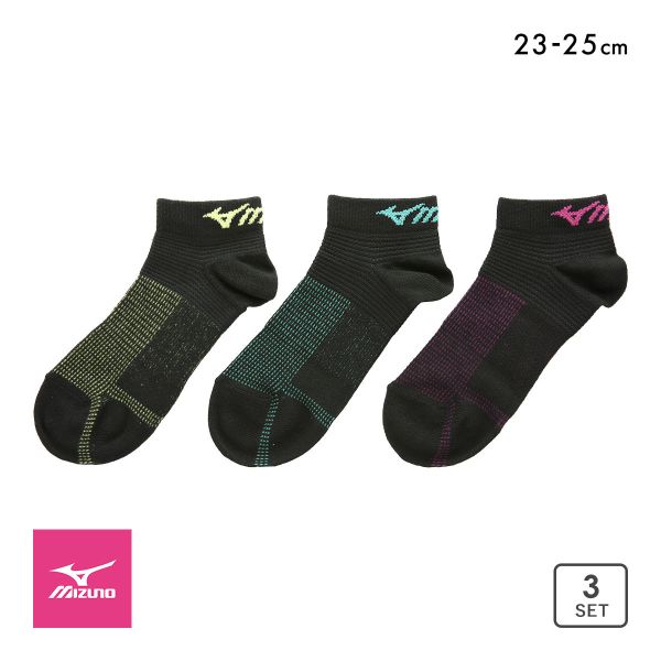 10%OFF ミズノ RUN & WALK ソックス スニーカー丈 3足セット 甲メッシュ 通気性 サポート スポーツ レディース 23-25cm 靴下 MIZUNO 10%OFF ミズノ RUN & WALK ソックス スニーカー丈 3足セット 甲メッシュ 通気性 サポート スポーツ レディース 23-25cm 靴下 MIZUNO