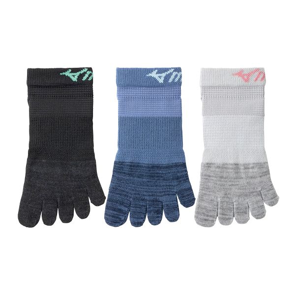 ミズノ MIZUNO RUN&WALK ソックス スニーカー丈 靴下 3足組 5本指 サポート スポーツ レディース 23-25cm