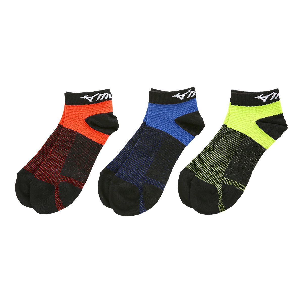 ミズノ MIZUNO RUN＆WALK ソックス 靴下 スニーカー丈 3足組 甲メッシュ サポート スポーツ 24-26cm 26-28cm メンズ(Set-24-26cm)