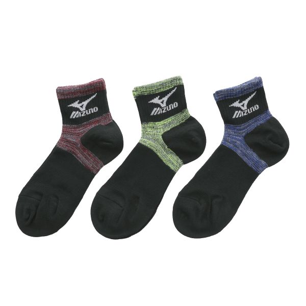 ミズノ MIZUNO ワーク 強靭フィット ソックス 靴下 三足組 ショート丈 メンズ 24-26cm 26-28cm