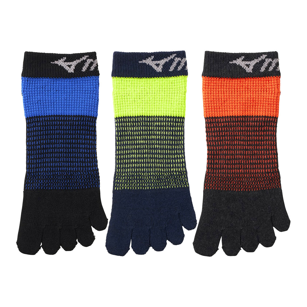 ミズノ MIZUNO RUN&WALK ソックス 靴下 スニーカー丈 5本指 3足組 サポート メンズ スポーツ 24-26cm 26-28cm(Set-24-26cm)