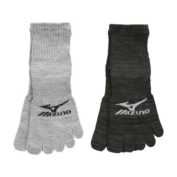 ミズノ MIZUNO WORK ソックス 靴下 ショート丈 5本指 2足組 吸汗速乾 強靭 サポート メンズ 24-26cm 26-28cm