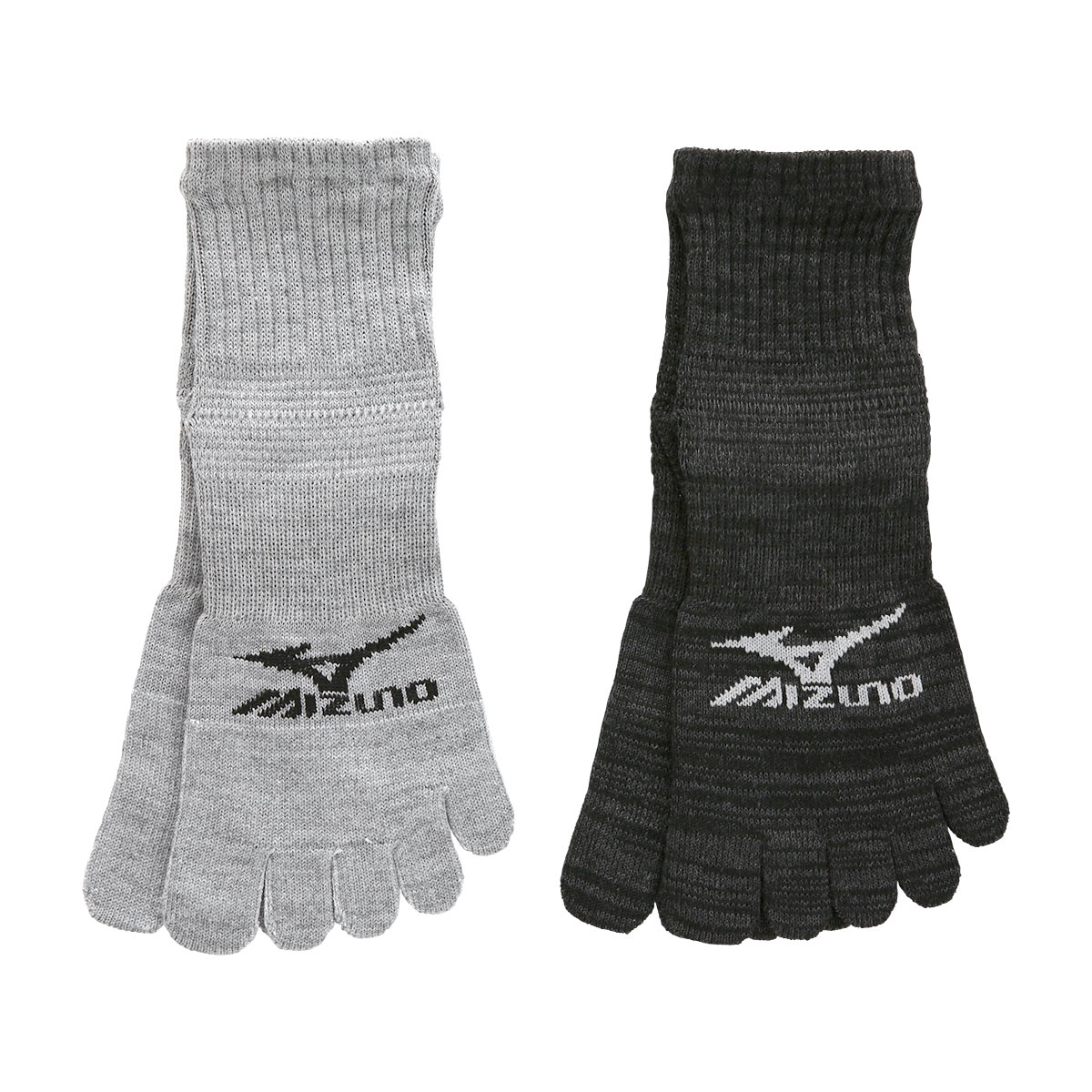 ミズノ MIZUNO WORK ソックス 靴下 ショート丈 5本指 2足組 吸汗速乾 強靭 サポート メンズ 24-26cm 26-28cm(Set-24-26cm)