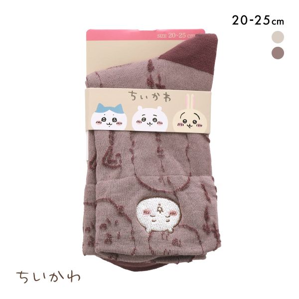 ちいかわ クルー丈ソックス フロート刺繍 レディース 靴下 ソックス 20-25cm