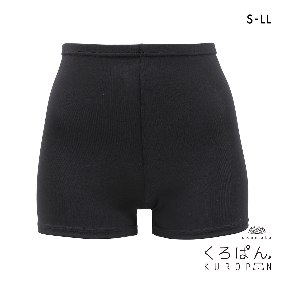 くろぱん さらさらDRY レディース オーバーパンツ マイクロミニ丈 吸水速乾 スポーツ 部活 学校 学生 S-LL KUROPAN(BK-ブラック-S-M)