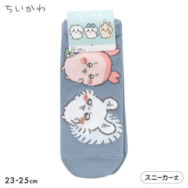 ちいかわ ソックス スニーカー丈 モモンガ 古本屋 レディース 靴下 キャラソックス 23-25cm