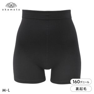 冬レギンス 160デニール 1分丈 裏起毛 ふんわりあたたか レディース M-L JM-L JJM-L 大きいサイズ okamoto