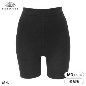 冬レギンス 160デニール 3分丈 裏起毛 ふんわりあたたか レディース M-L JM-L JJM-L 大きいサイズ okamoto