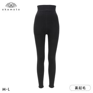 冬レギンス 10分丈 毛布のような裏起毛 ハイウエスト ふんわり レディース M-L JM-L JJM-L 大きいサイズ okamoto