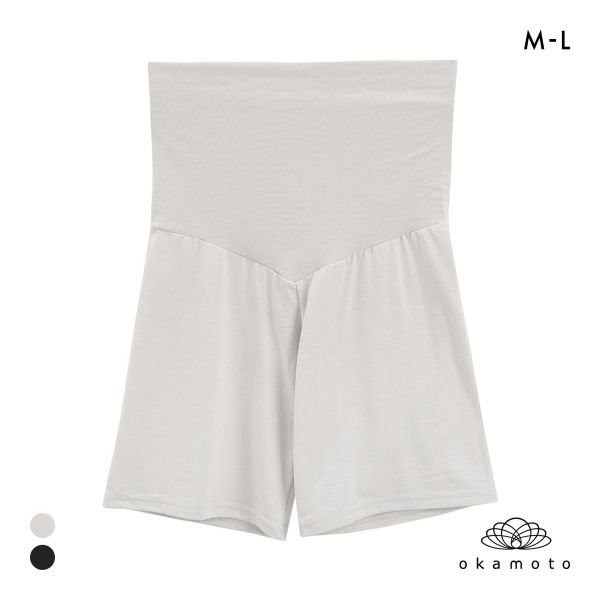 プラチナホット 温感ペチコートレギンス 3分丈 腹巻つき あったか 保温 透け防止 ML レディース okamoto Platinumhot