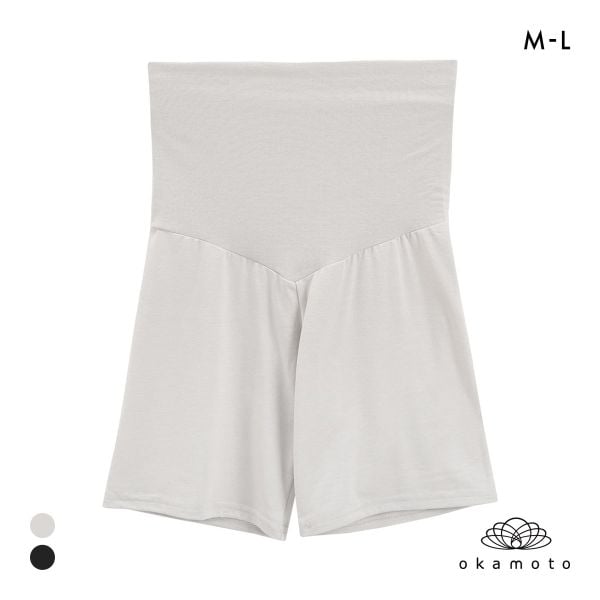 プラチナホット 温感ペチコートレギンス 3分丈 腹巻つき あったか 保温 透け防止 ML レディース okamoto Platinumhot