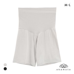 プラチナホット 温感ペチコートレギンス 3分丈 腹巻つき あったか 保温 透け防止 ML レディース okamoto Platinumhot