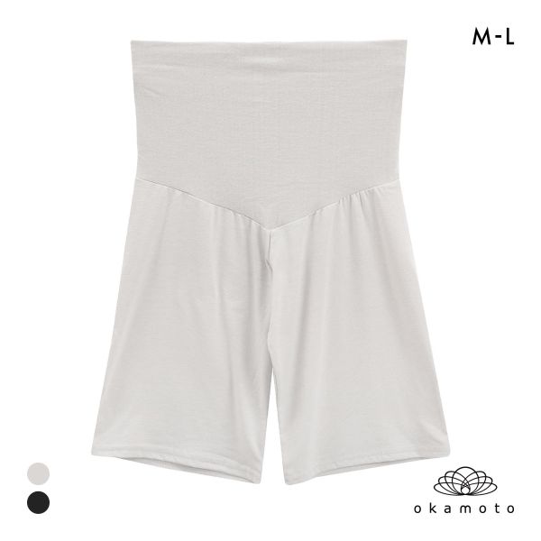 プラチナホット 温感ペチコートレギンス 5分丈 腹巻つき あったか 保温 透け防止 ML レディース okamoto Platinumhot