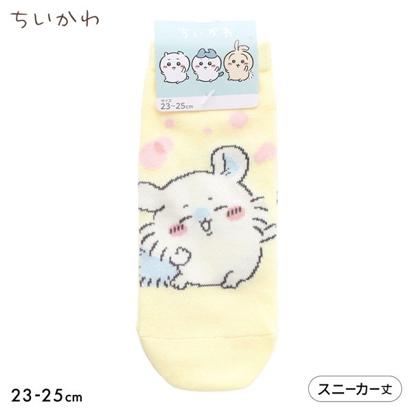 ちいかわ ソックス 寝起きモモンガ スニーカー丈 レディース 靴下 キャラクターソックス 23-25cm