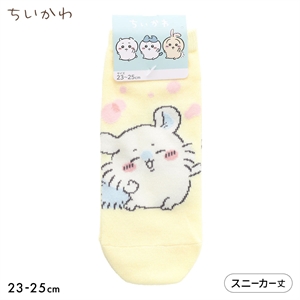ちいかわ ソックス 寝起きモモンガ スニーカー丈 レディース 靴下 キャラクターソックス 23-25cm