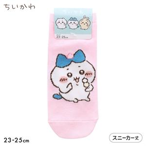 ちいかわ ソックス ハチワレ 桜 スニーカー丈 レディース 23-25cm キャラクターソックス 靴下