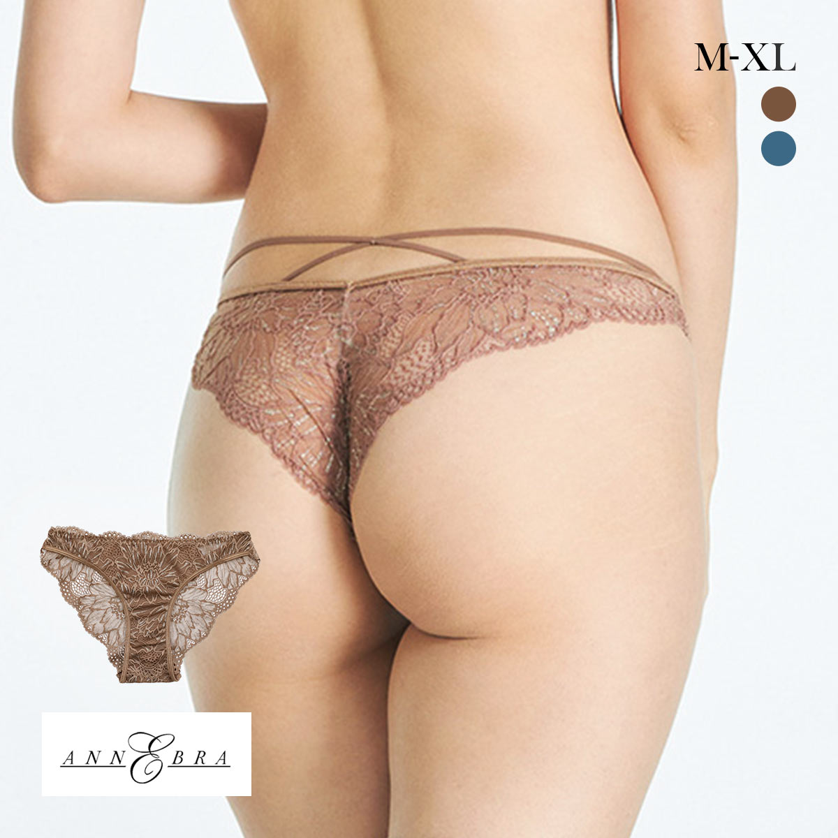 アンブラ ULTRA バックデザインショーツ ANNEBRA(BR-ブラウン-M)