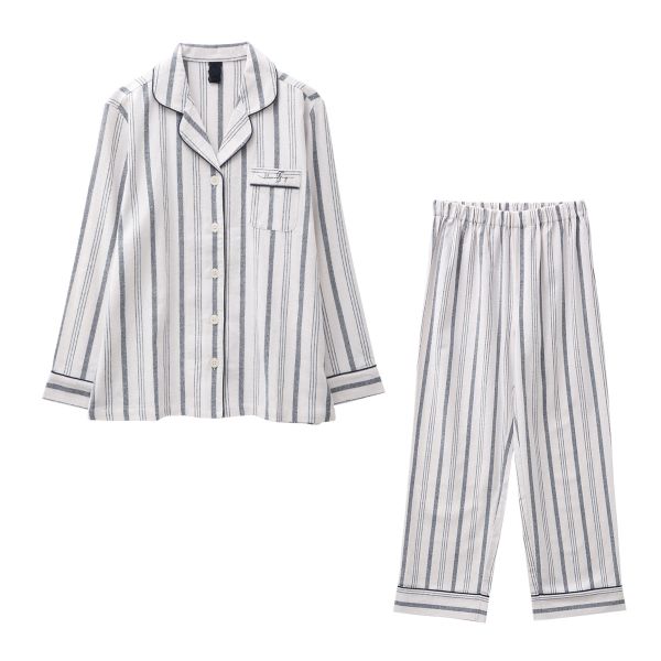 ブルーミングフローラ Standard cotton pajamas ルームウェア パジャマ 上下セット 綿100％ レディース シャツ 長袖 bloomingFLORA