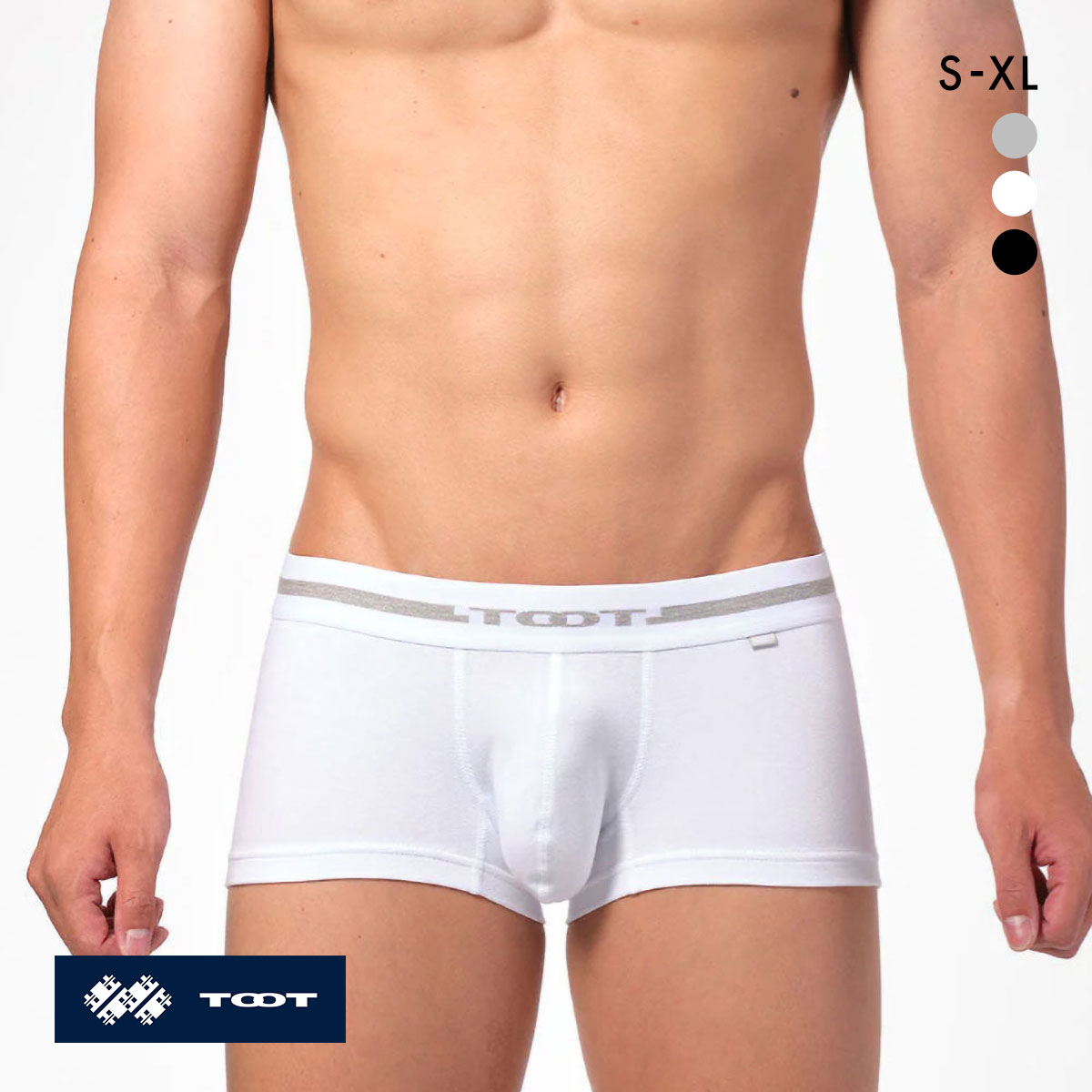 トゥート TOOT ORIGIN BASIC BOXER ウルトラマイクロボクサー ボクサーパンツ メンズ ローライズ 前とじ S M L LL XL ベーシック(WH-ホワイト-S)