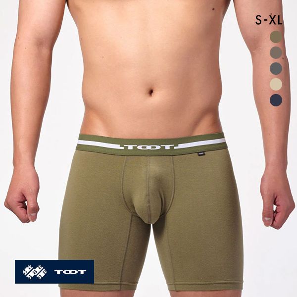 トゥート ReNEW TOOT COTTON LONG ロングボクサーパンツ 前とじ BC23A130 メンズ ローライズ ベーシック コットン S M L LL XL TOOT