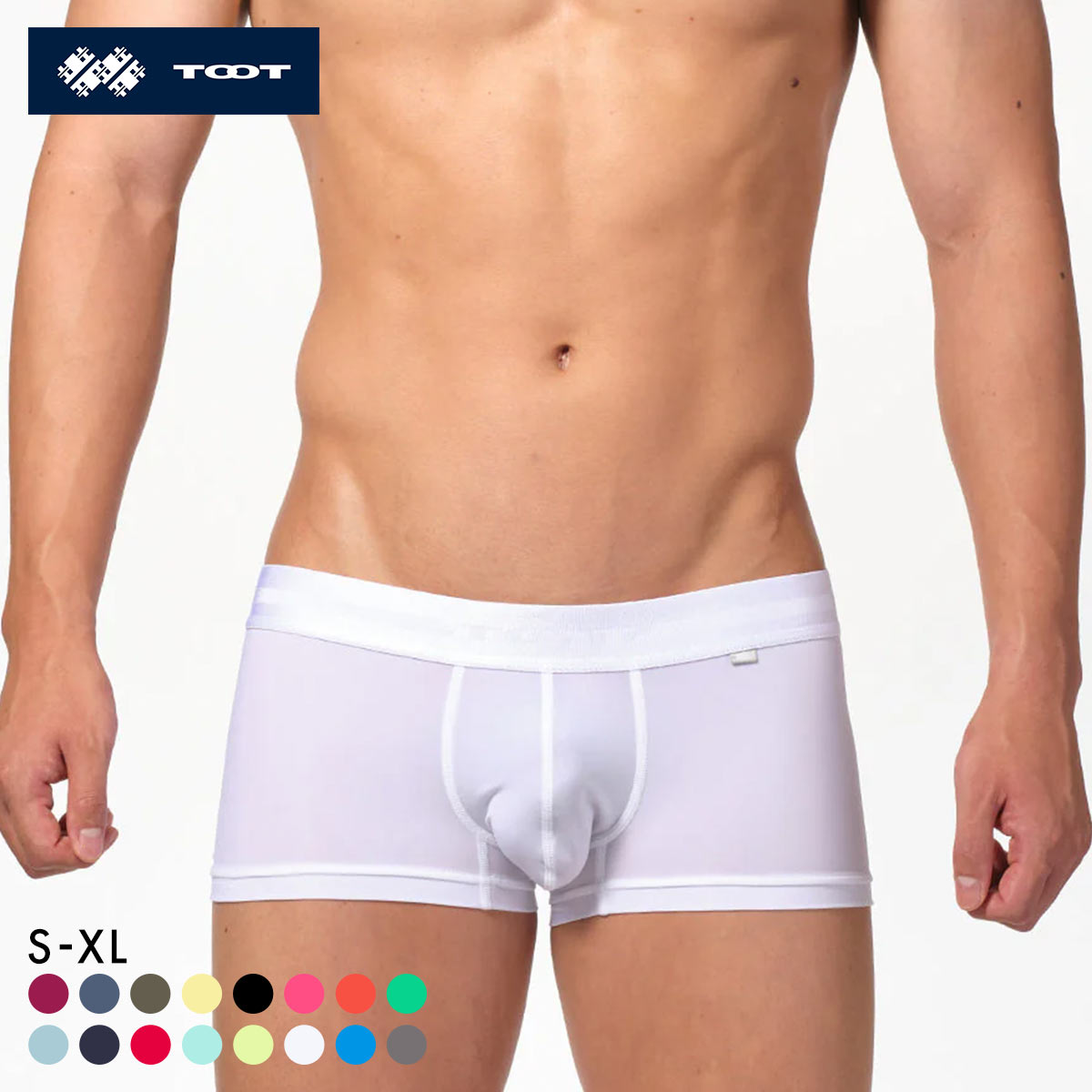 トゥート TOOT ReNEW TOOT NYLON ボクサーパンツ メンズ ローライズ 前とじ BC23A400 S M L LL XL(WH-ホワイト-S)